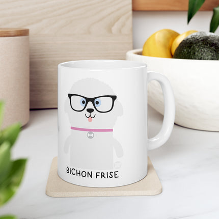 Bow Wow Meow Bichon Frise Ceramic Mug