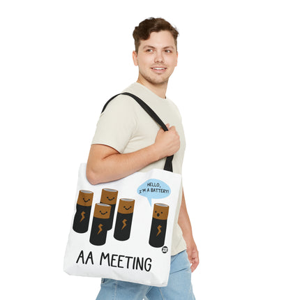 AA Meeting Battery Pun Tote Bag