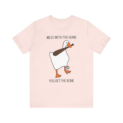 Mesh With Honk Get the Bonk Goose Tee, Funny Goose Tshirt