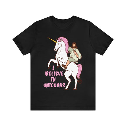 I Believe in Unicorns Jesus Unisex Short Sleeve Tee