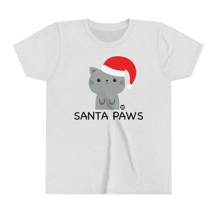 Santa Paws Cat Kids Short Sleeve Tee