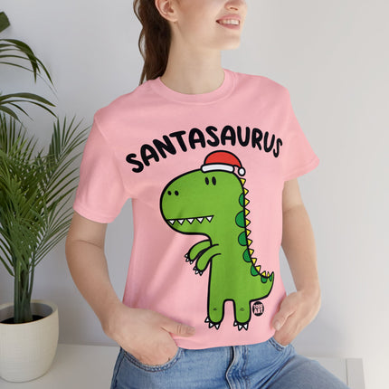 Santasaurus Dinosaur Christmas Unisex Tee