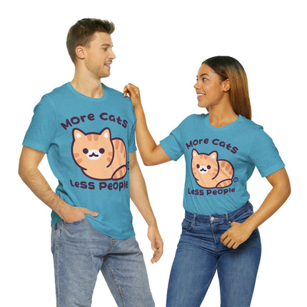 More Cats Less People Unisex Short Sleeve Tee