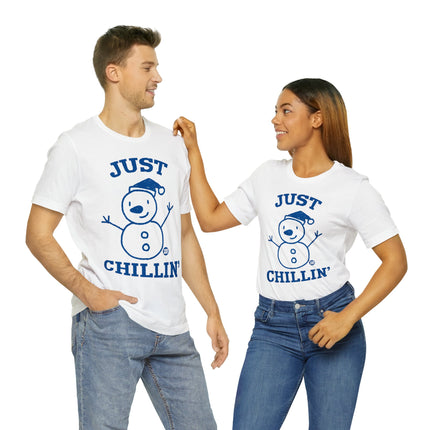 Just Chillin Snowman Xmas Unisex Tee