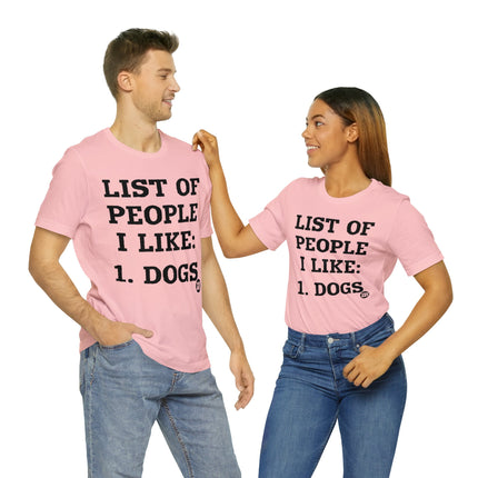 List of People I Like Unisex Short Sleeve Tee