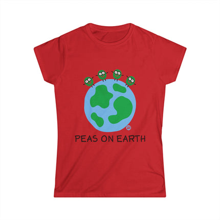 Peas on Earth Women's Softstyle Tee