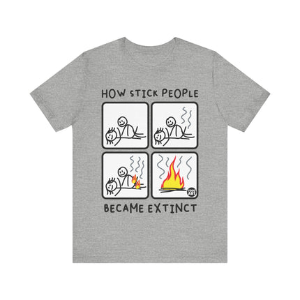 How Stick People Became Extinct Unisex Short Sleeve Tee