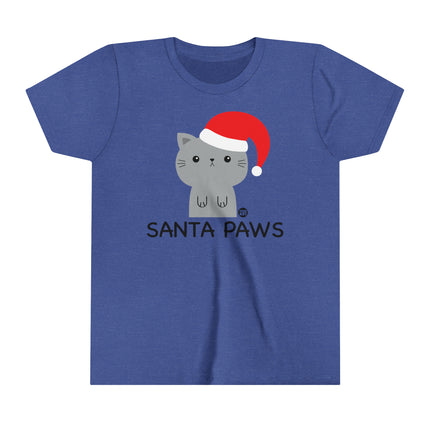 Santa Paws Cat Kids Short Sleeve Tee