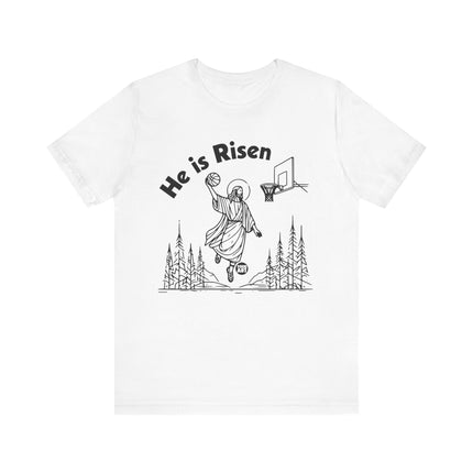 He Is Risen Jesus Basketball Tee, Funny Jesus Tees, Jesus Risen Basketball Shirt