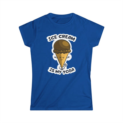 Ice Cream Is My Yoga Womens Softstyle Tee