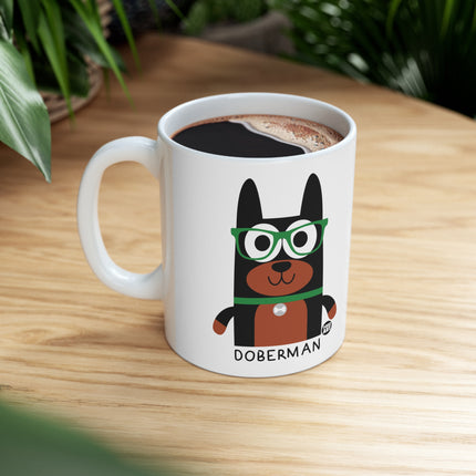 Bow Wow Meow Doberman Ceramic Mug