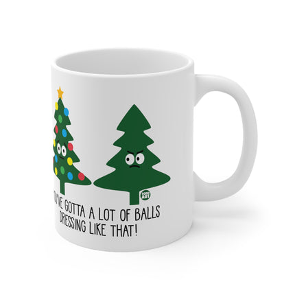 Whole Lotta Balls Christmas Tree Ceramic Mug