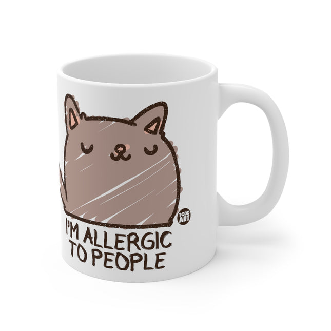 Allergic to people cat Ceramic Mug