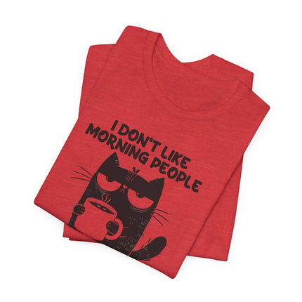 Don't Like Mornings Cat Tshirt