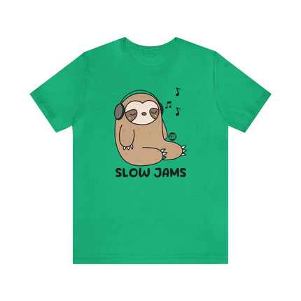 Sloth Slow Jams Headphone Unisex Tee