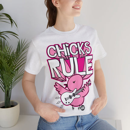 Chicks Rule Guitar Unisex Tee