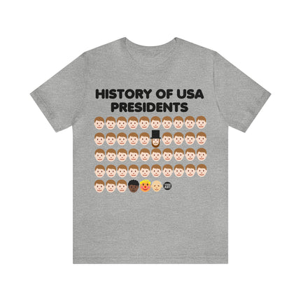 History of US Presidents Unisex Short Sleeve Tee