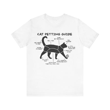 Cat Petting Guide Shirt Tee, Funny Cat Owner Shirt, Cat Lover Tees