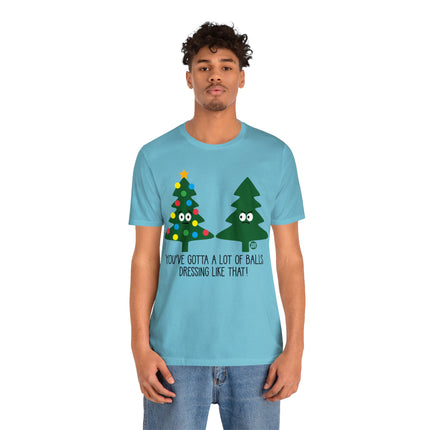 Whole Lotta Balls Christmas Tree Unisex Tee