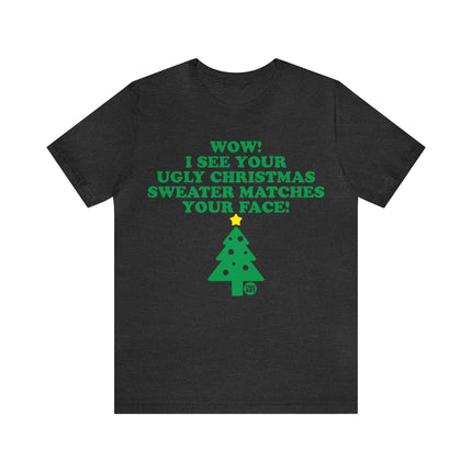 Wow Ugly Xmas Sweater Unisex Tee