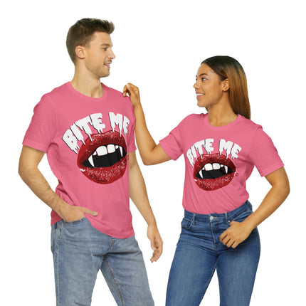 Bite Me Vampire Teeth Unisex Tee