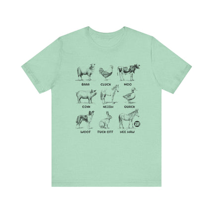 Farm Animal Sounds Adult Humor Tshirt