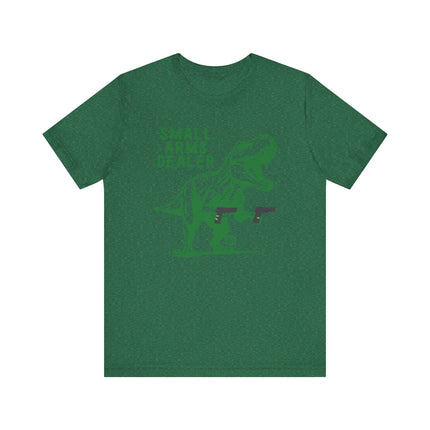 Funny "SMALL ARMS DEALER" Dino Tee Shirt