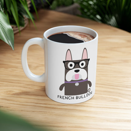 Bow Wow Meow French Bulldog Ceramic Mug