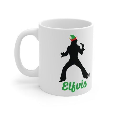 Elvis Elfvis Christmas Ceramic Mug