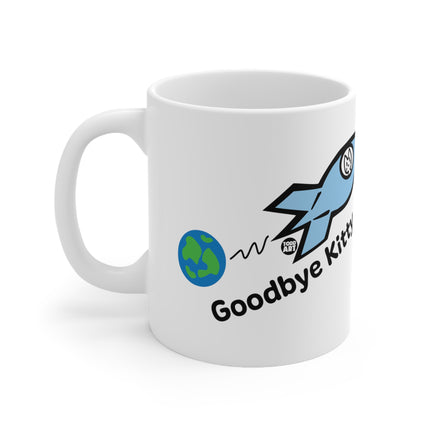 Goodbye Kitty Spaceship Ceramic Mug