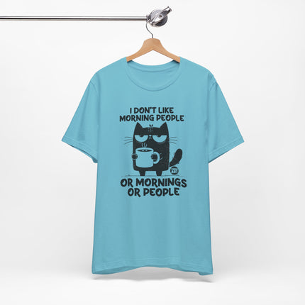 Don't Like Mornings Cat Tshirt