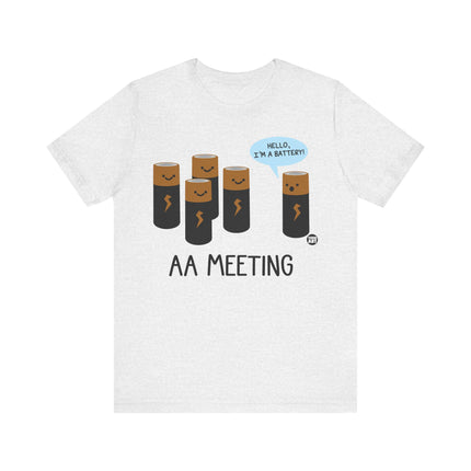 AA Meeting Battery Pun Short Sleeve Tee