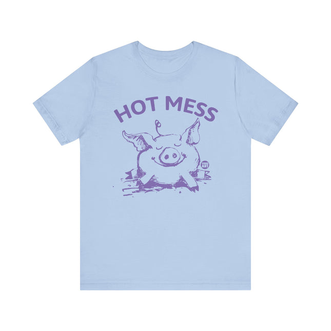 Hot Mess Pig Tee, Cute Pig Hot Mess Tshirt