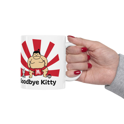 Goodbye Kitty Sumo Wrestler Ceramic Mug