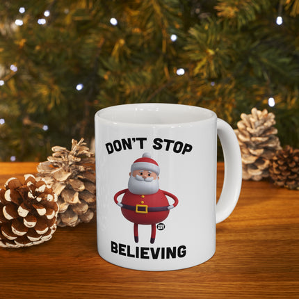 Don't Stop Believing Santa Ceramic Mug