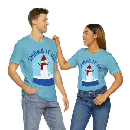 Shake It Up Snowglobe Christmas Unisex Tee