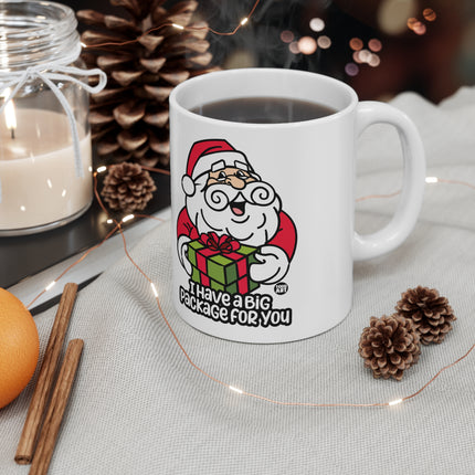 I Have a Big Package For You Santa Christmas Ceramic Mug