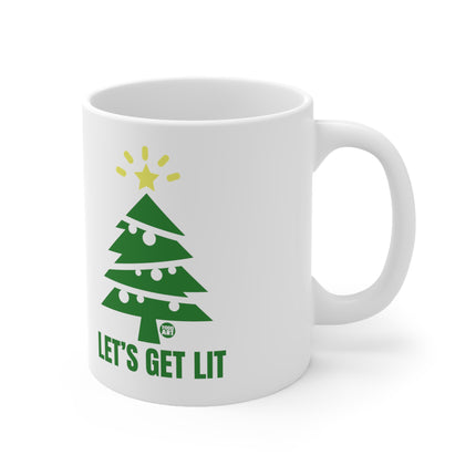 Let's Get Lit Christmas Tree Ceramic Mug