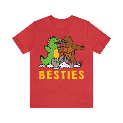Besties Godzilla and King Kong Unisex Tee