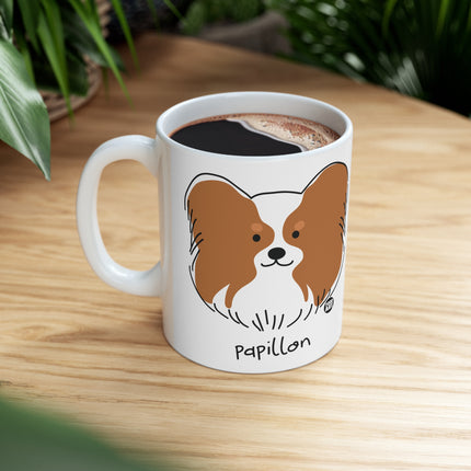 Dog Breeds Papillon Ceramic Mug