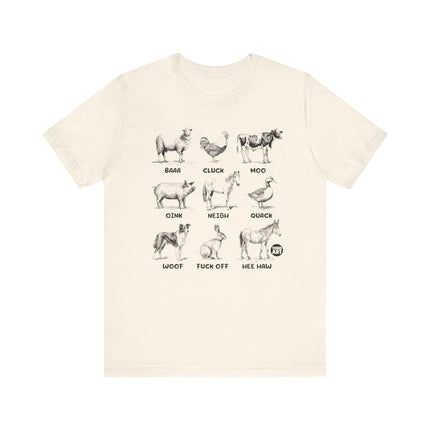 Farm Animal Sounds Adult Humor Tshirt