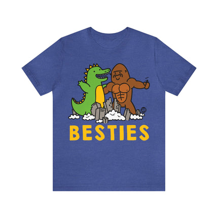 Besties Godzilla and King Kong Unisex Tee