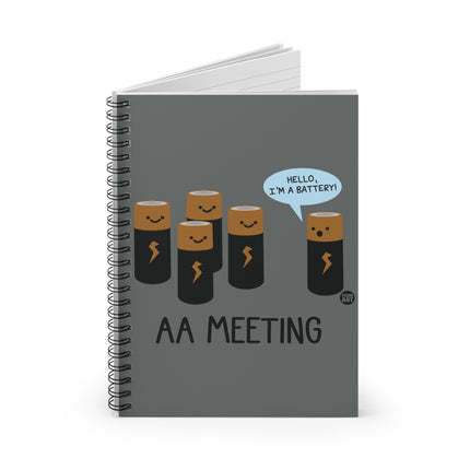 AA Meeting Battery Spiral Notebook - Ruled Line