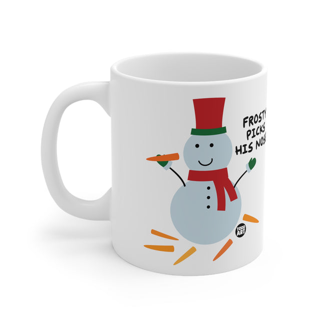 Frosty Picks His Nose Ceramic Mug
