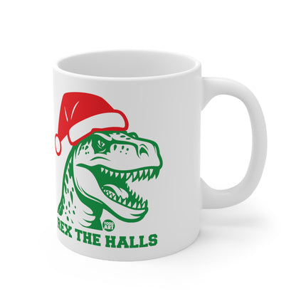 Rex The Halls Dinosaur Christmas Ceramic Mug