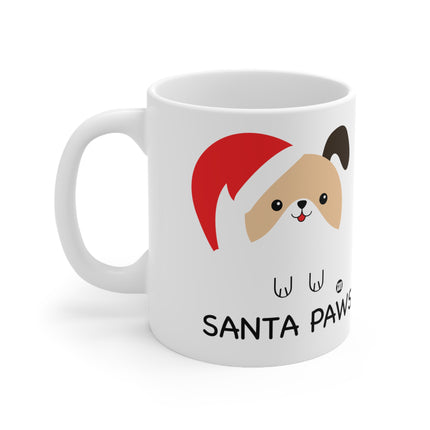 Santa Paws Dog Christmas Ceramic Mug