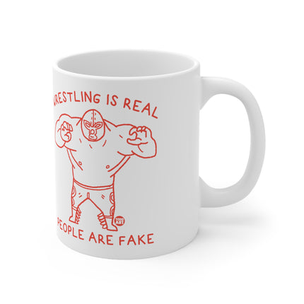 Wrestling Real Ceramic Mug