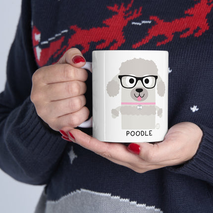 Bow Wow Meow Poodle Ceramic Mug