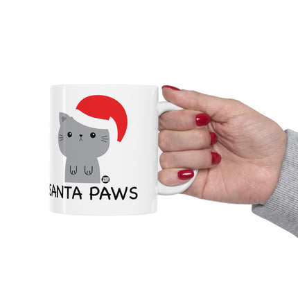 Santa Paws Cat Christmas Ceramic Mug