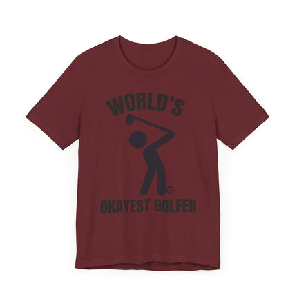 Funny "World's Okayest Golfer" Tee Shirt